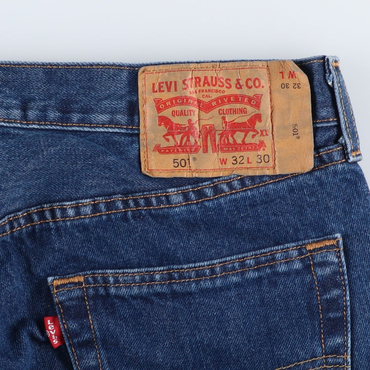 Levi's 501 straight denim pants for men, size W33 cotton blue type Vintage Second Hand
