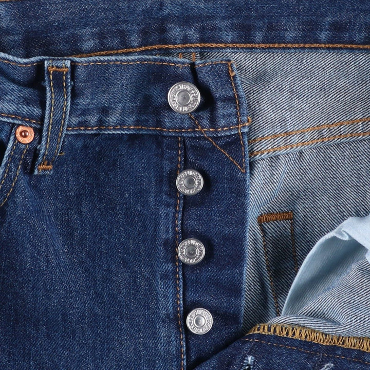 Levi's 501 straight denim pants for men, size W33 cotton blue type Vintage Second Hand
