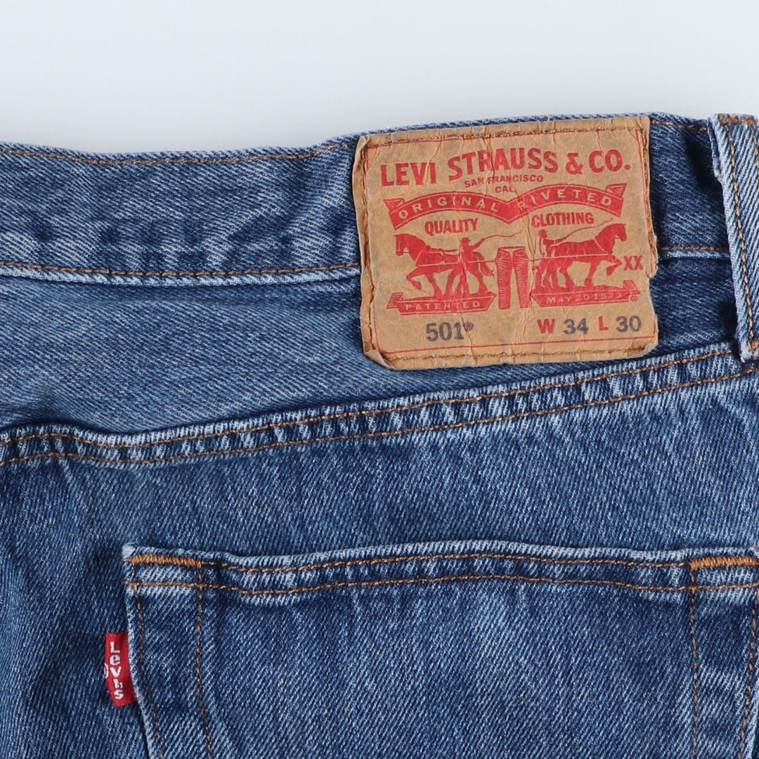 Levi's 501 straight denim pants for men, size W35 unclear blue type Vintage Second Hand