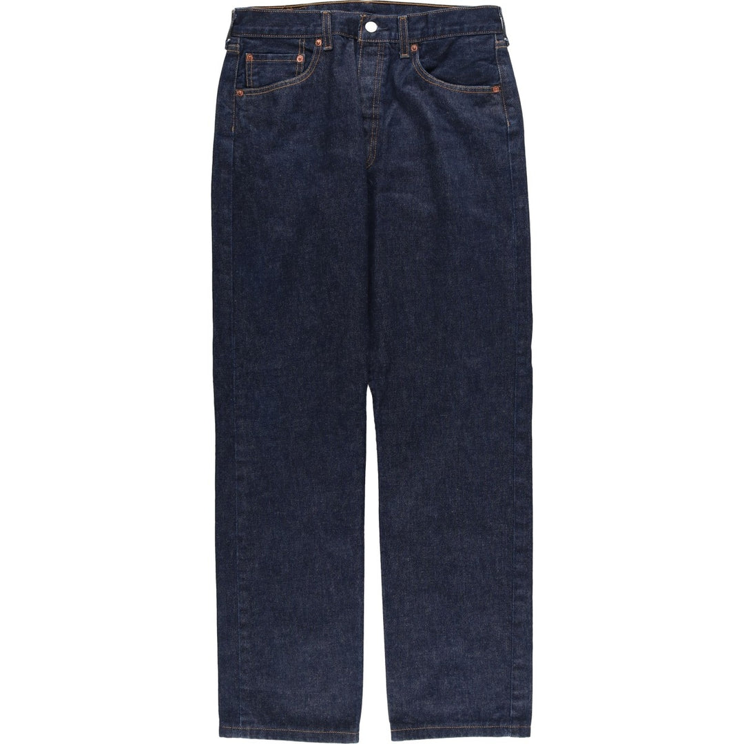 Dark navy Levi's 501 straight denim pants for men, equivalent to w31 unclear navy blue type Vintage Second Hand