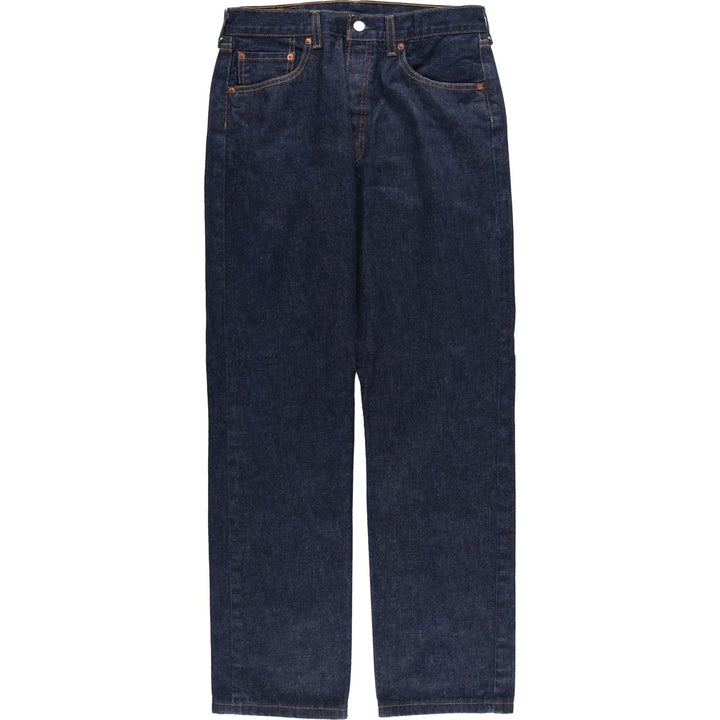 Dark navy Levi's 501 straight denim pants for men, equivalent to w31 unclear navy blue type Vintage Second Hand