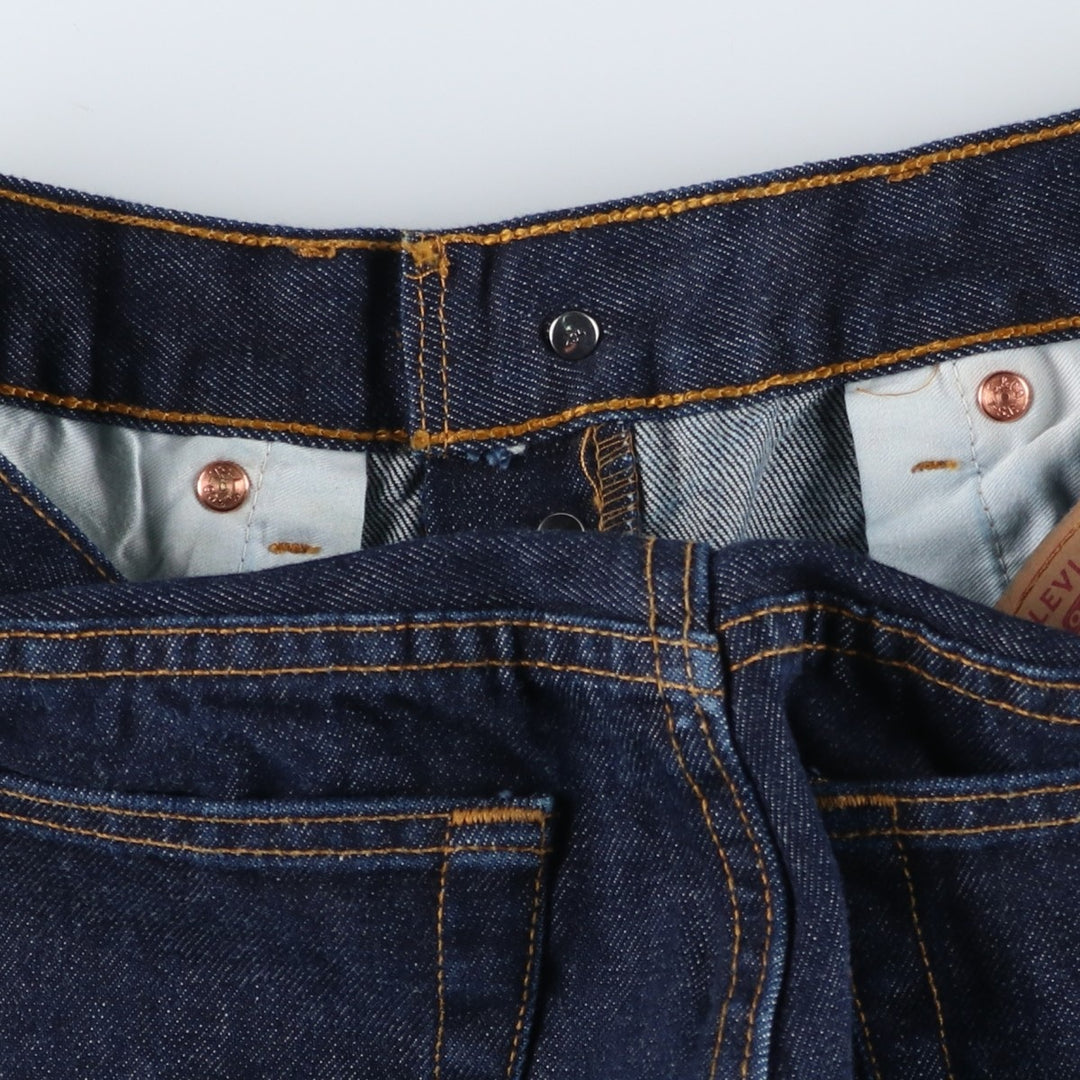 Dark navy Levi's 501 straight denim pants for men, equivalent to w31 unclear navy blue type Vintage Second Hand