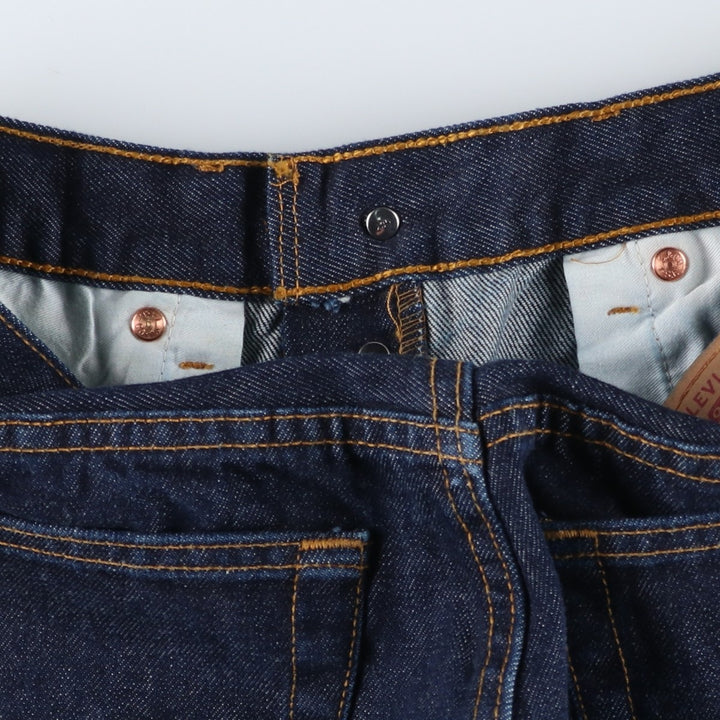 Dark navy Levi's 501 straight denim pants for men, equivalent to w31 unclear navy blue type Vintage Second Hand