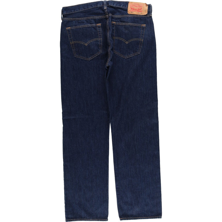 Dark navy Levi's 501 straight denim pants for men, size W37 cotton navy blue type Vintage Second Hand