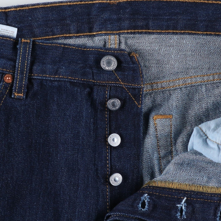 Dark navy Levi's 501 straight denim pants for men, size W37 cotton navy blue type Vintage Second Hand
