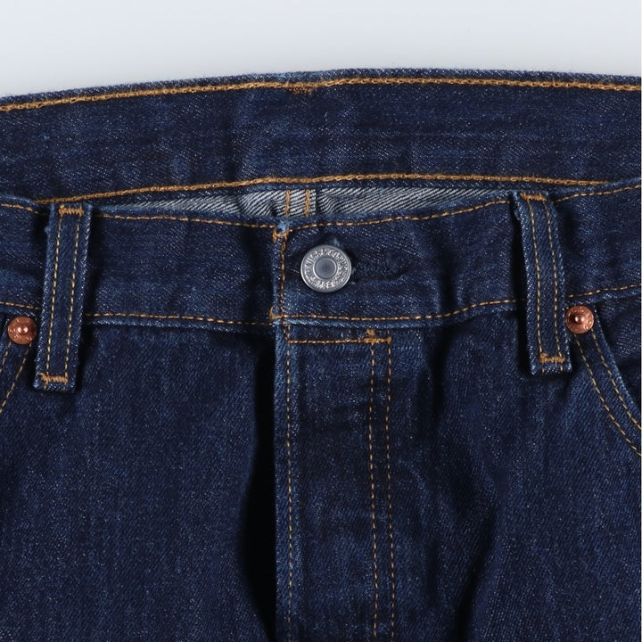 Dark navy Levi's 501 straight denim pants for men, size W37 cotton navy blue type Vintage Second Hand