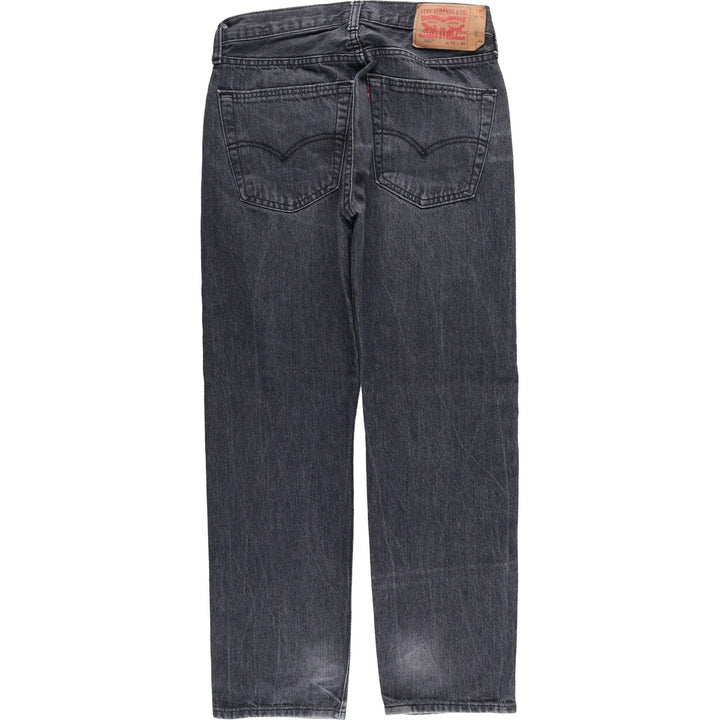 Levi's 501 Black Denim Straight Denim Pants Men's W31 equivalent cotton black type Vintage Second Hand