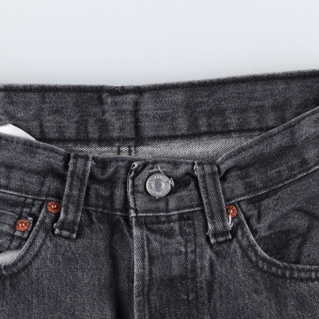 Levi's 501 Black Denim Straight Denim Pants Men's W31 equivalent cotton black type Vintage Second Hand