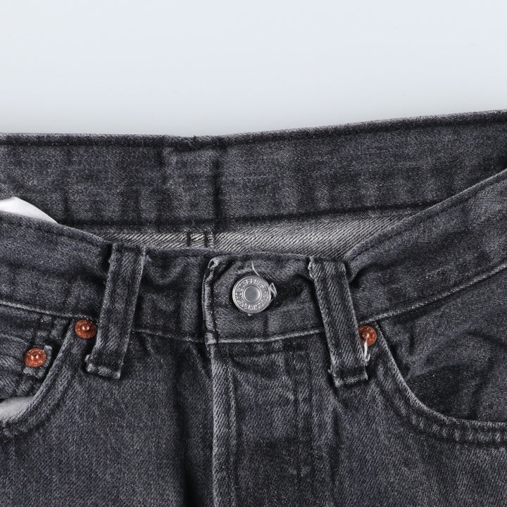 Levi's 501 Black Denim Straight Denim Pants Men's W31 equivalent cotton black type Vintage Second Hand