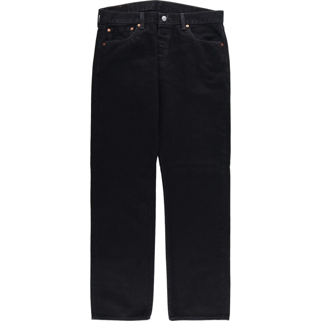Levi's 501 Black Denim Straight Denim Pants for Men, W34 equivalent cotton black type Vintage Second Hand