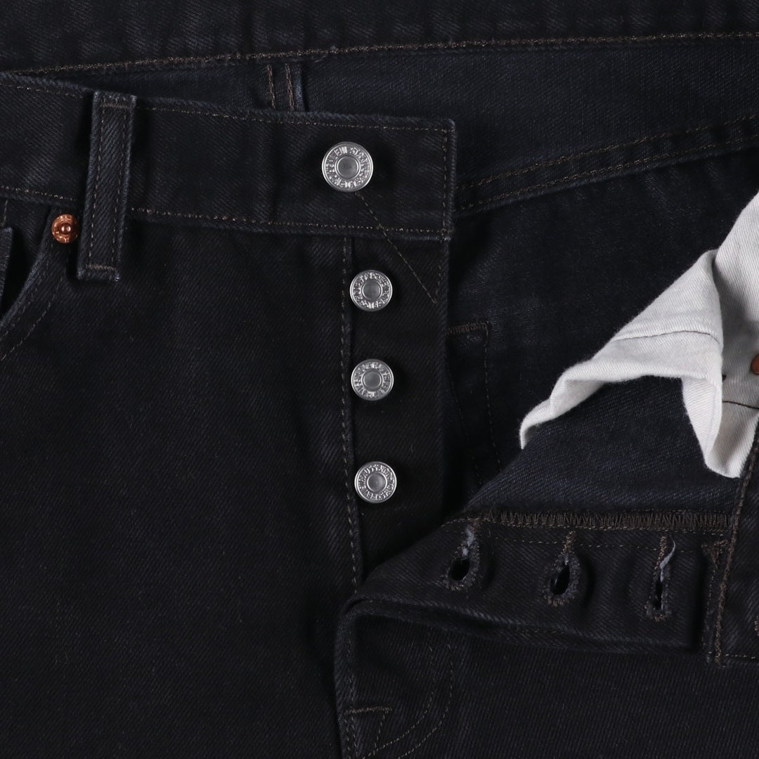 Levi's 501 Black Denim Straight Denim Pants for Men, W34 equivalent cotton black type Vintage Second Hand