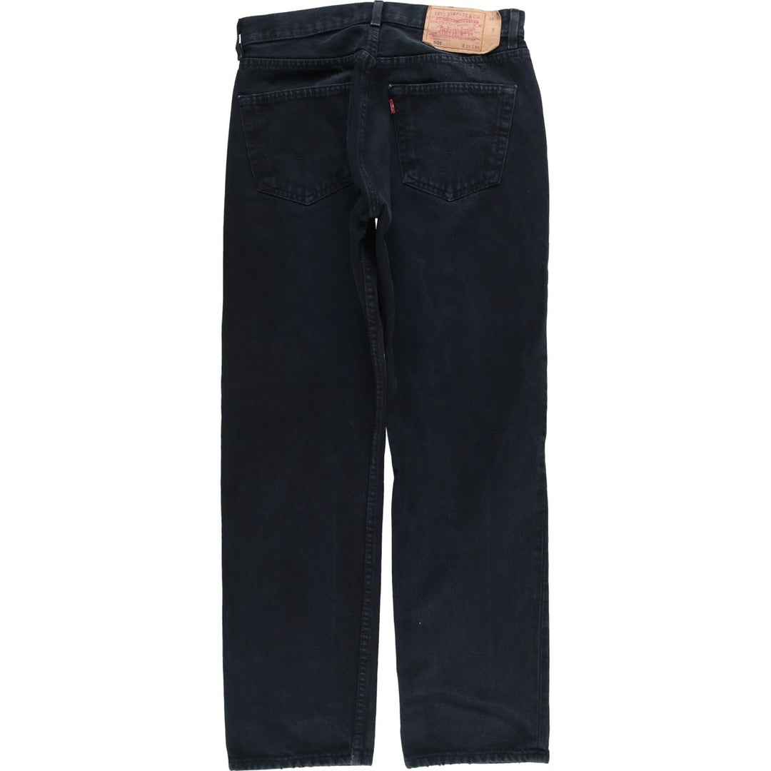 Levi's 501 Euro Model Black Denim Straight Leg Denim Pants, Men's Size W31 cotton black type Vintage Second Hand