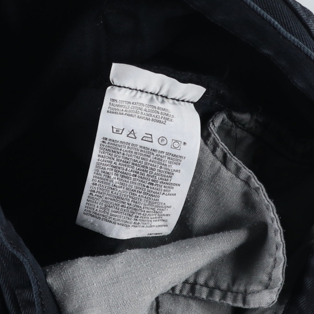 Levi's 501 Euro Model Black Denim Straight Leg Denim Pants, Men's Size W31 cotton black type Vintage Second Hand