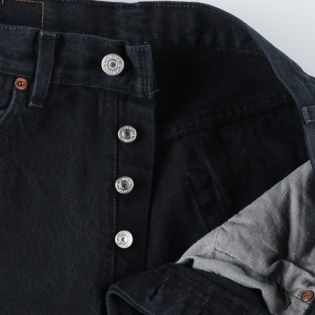 Levi's 501 Euro Model Black Denim Straight Leg Denim Pants, Men's Size W31 cotton black type Vintage Second Hand