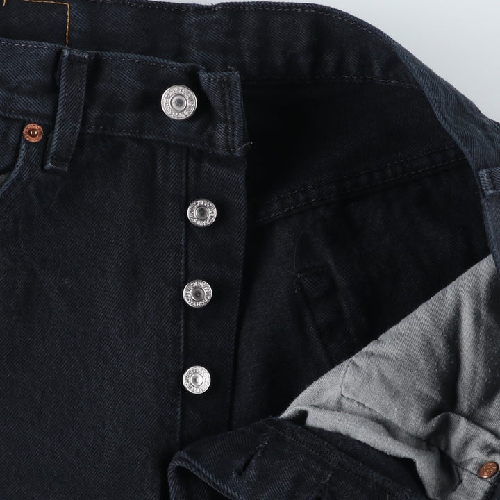 Levi's 501 Euro Model Black Denim Straight Leg Denim Pants, Men's Size W31 cotton black type Vintage Second Hand