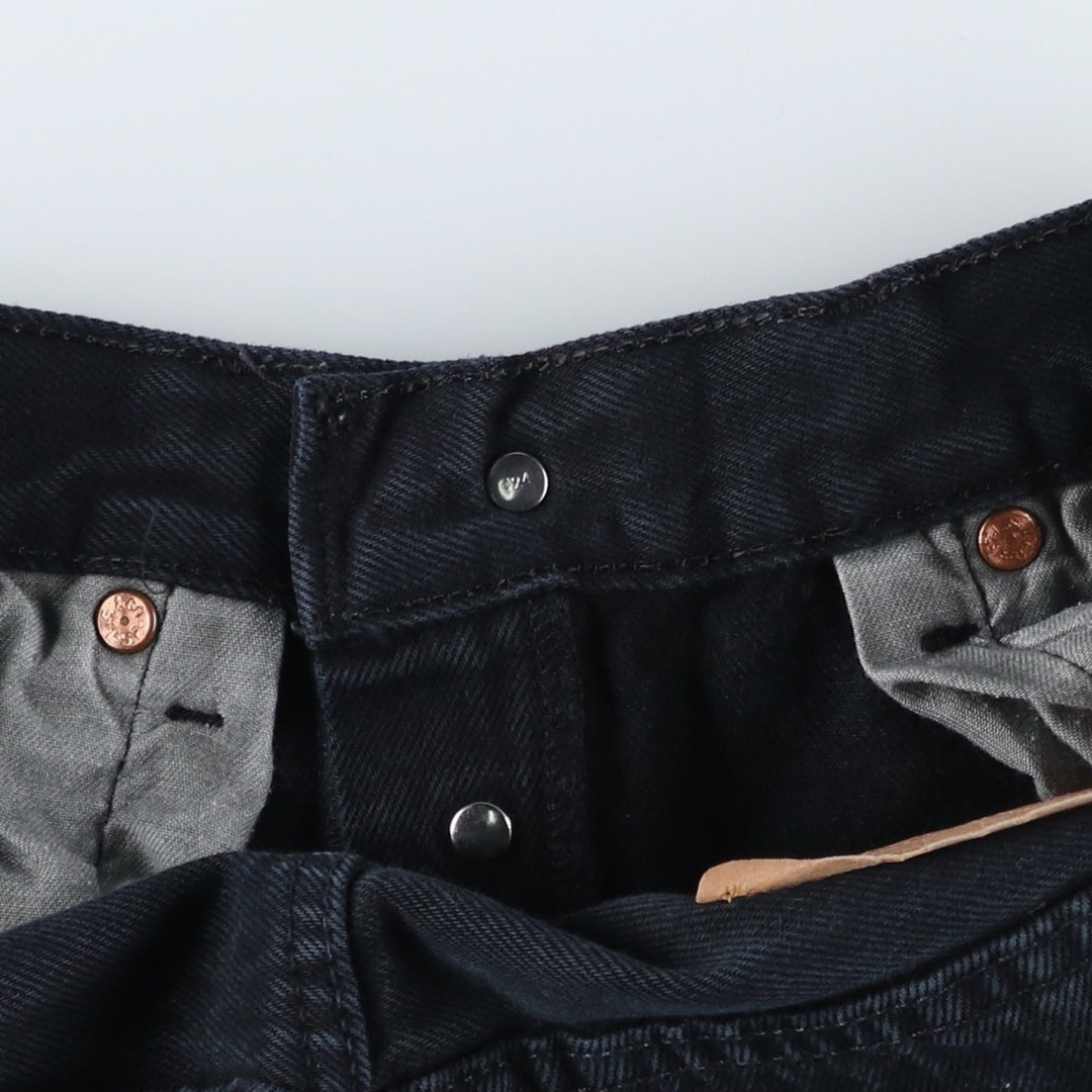 Levi's 501 Euro Model Black Denim Straight Leg Denim Pants, Men's Size W31 cotton black type Vintage Second Hand