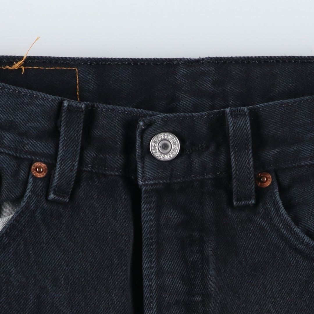 Levi's 501 Euro Model Black Denim Straight Leg Denim Pants, Men's Size W31 cotton black type Vintage Second Hand