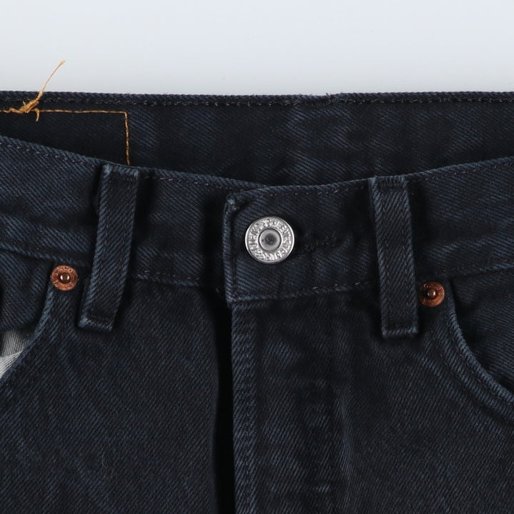 Levi's 501 Euro Model Black Denim Straight Leg Denim Pants, Men's Size W31 cotton black type Vintage Second Hand