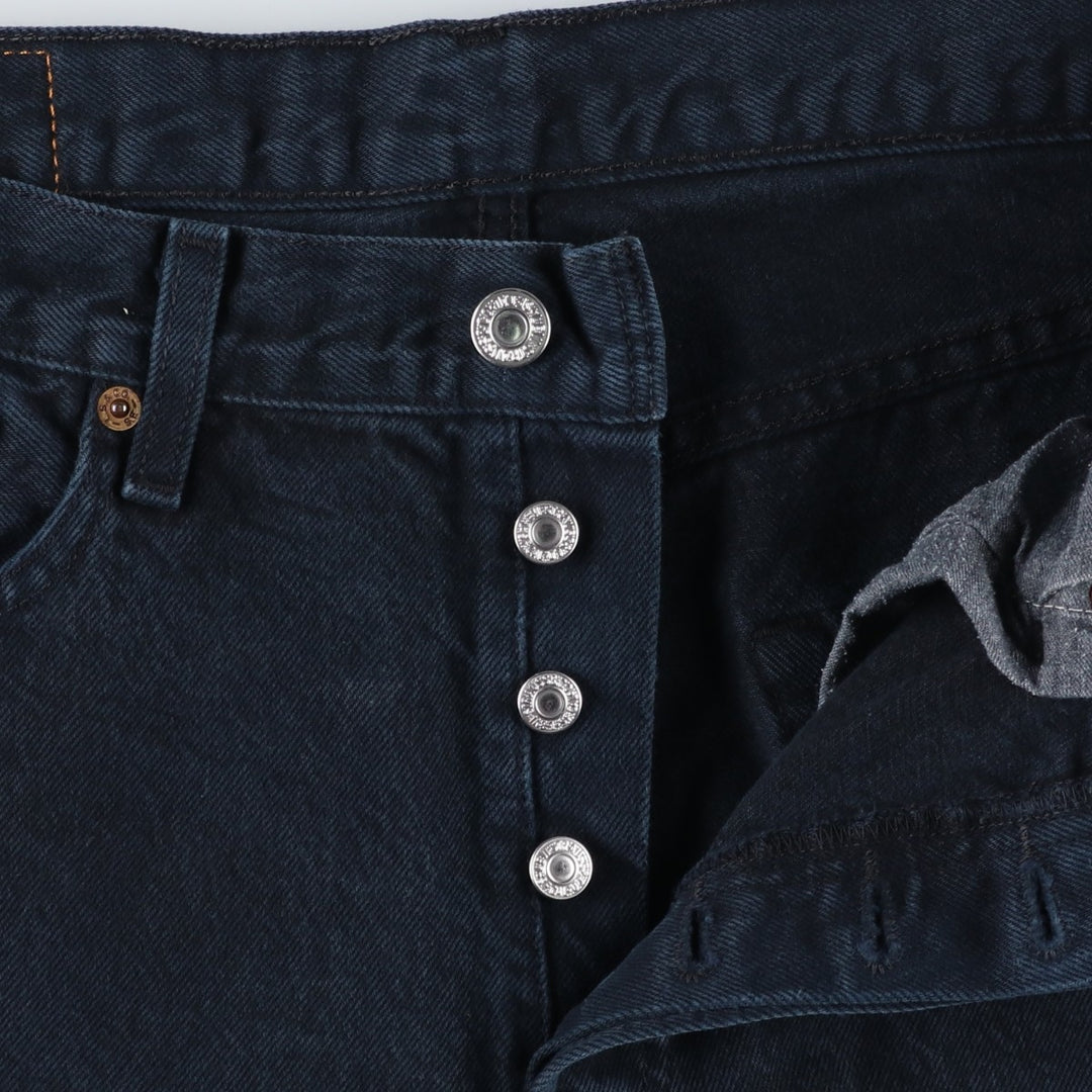 Levi's 501 Euro Model Black Denim Straight Denim Pants Men's W34 cotton black type Vintage Second Hand