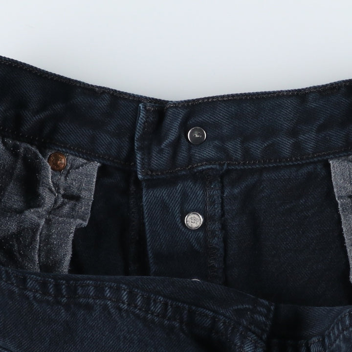 Levi's 501 Euro Model Black Denim Straight Denim Pants Men's W34 cotton black type Vintage Second Hand