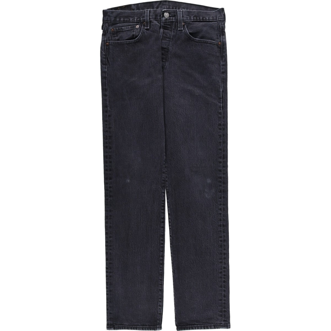 Levi's 501 Black Denim Straight Denim Pants for Men, W32 equivalent cotton black type Vintage Second Hand