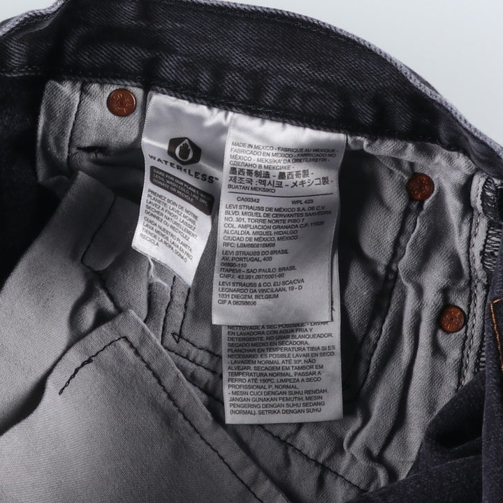 Levi's 501 Black Denim Straight Denim Pants for Men, W32 equivalent cotton black type Vintage Second Hand