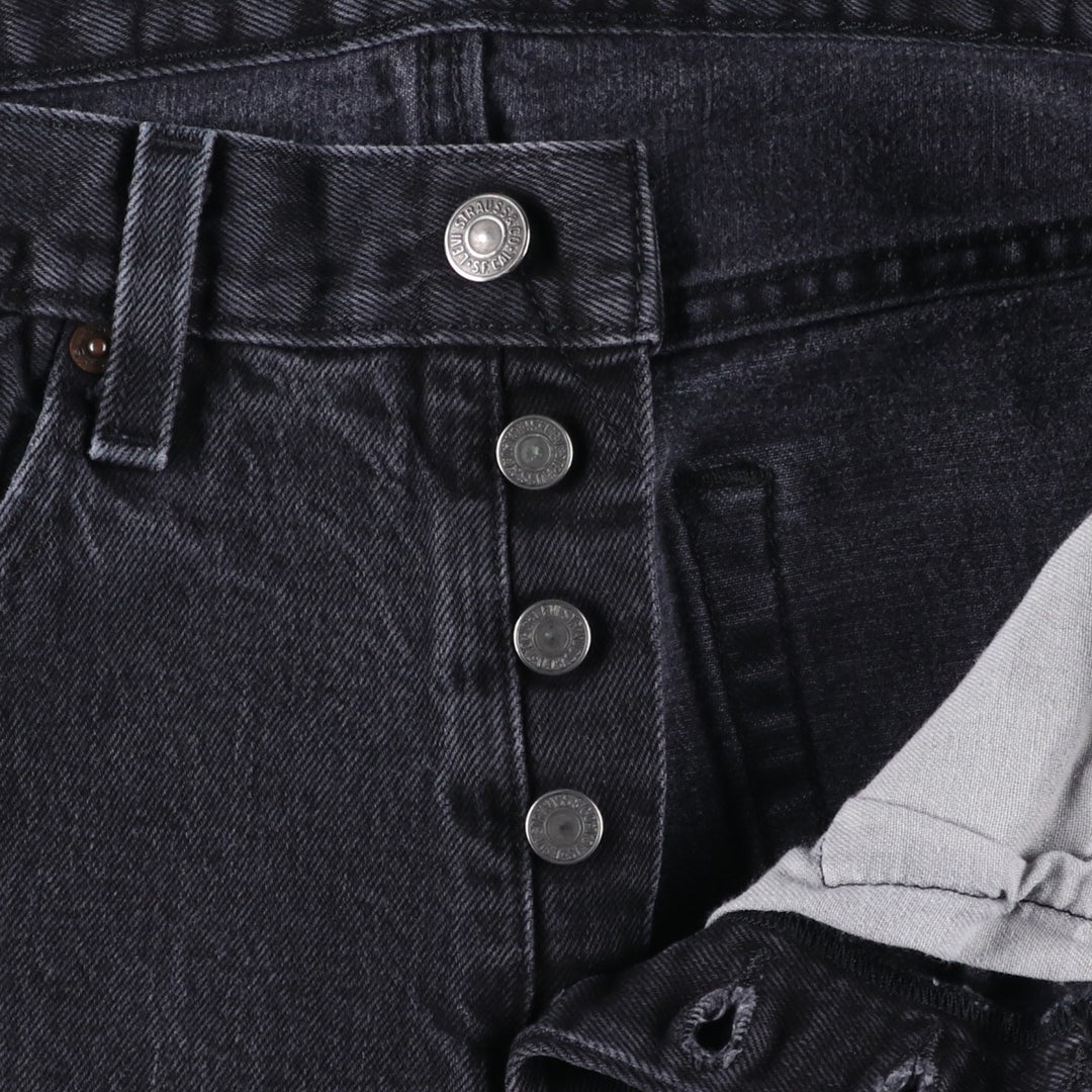 Levi's 501 Black Denim Straight Denim Pants for Men, W32 equivalent cotton black type Vintage Second Hand