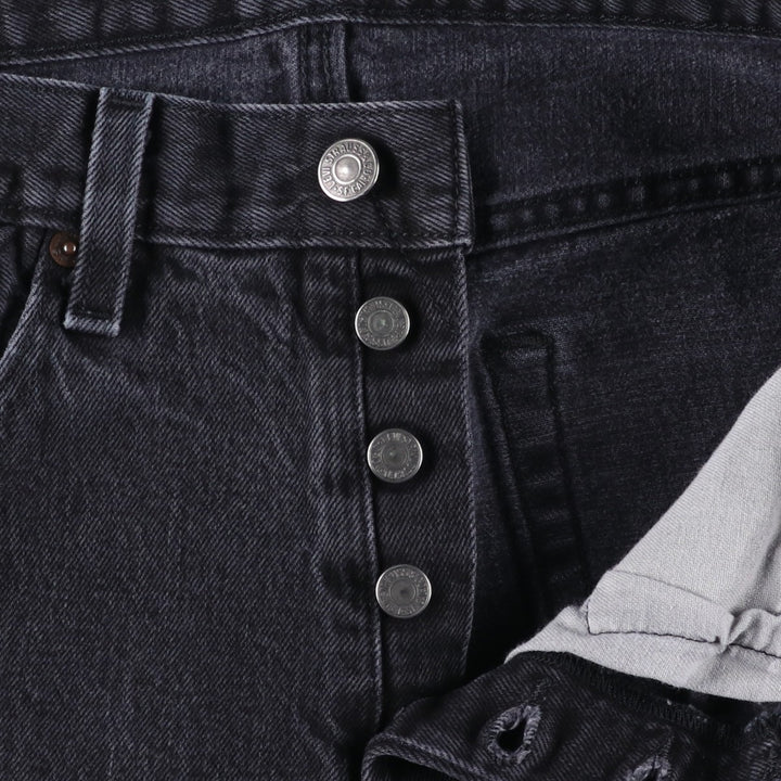 Levi's 501 Black Denim Straight Denim Pants for Men, W32 equivalent cotton black type Vintage Second Hand