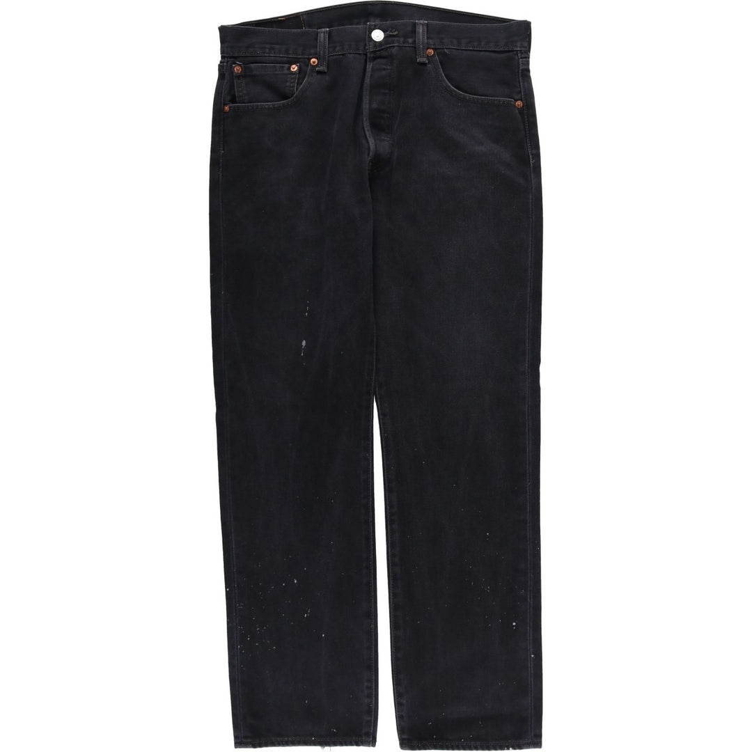 Levi's 501 Black Denim Straight Denim Pants for Men, W34 equivalent cotton black type Vintage Second Hand