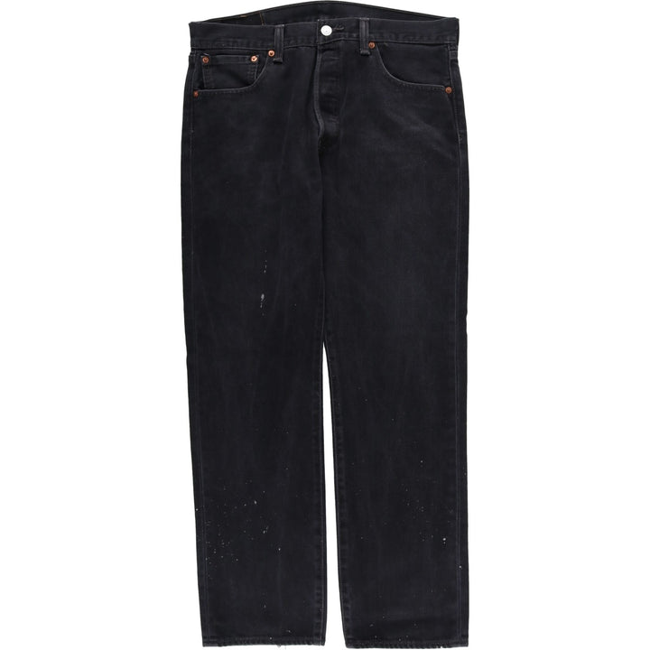 Levi's 501 Black Denim Straight Denim Pants for Men, W34 equivalent cotton black type Vintage Second Hand