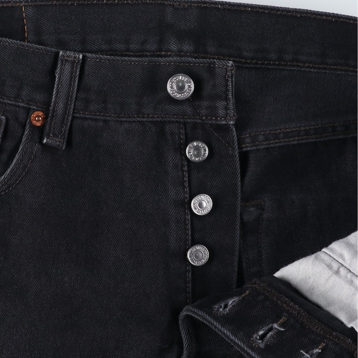 Levi's 501 Black Denim Straight Denim Pants for Men, W34 equivalent cotton black type Vintage Second Hand