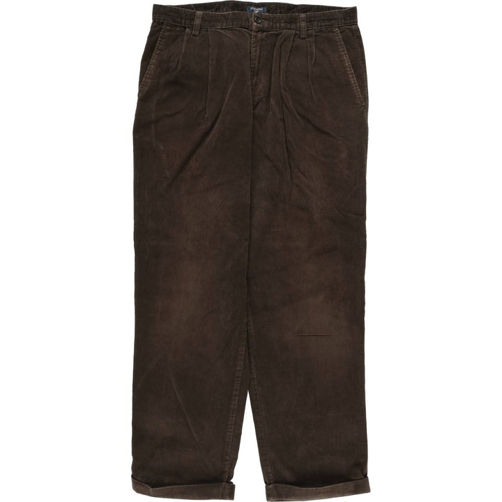 DOCKERS Two-pleat Corduroy Pants, Men's, Size 36 unclear brown type Vintage Second Hand