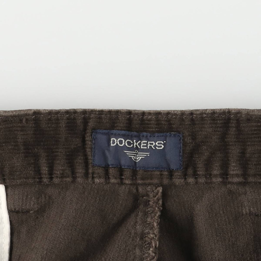 DOCKERS Two-pleat Corduroy Pants, Men's, Size 36 unclear brown type Vintage Second Hand
