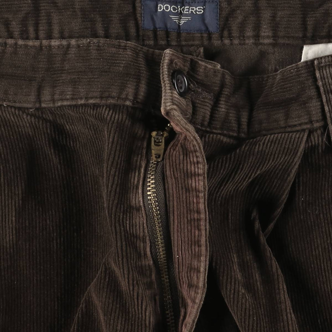 DOCKERS Two-pleat Corduroy Pants, Men's, Size 36 unclear brown type Vintage Second Hand