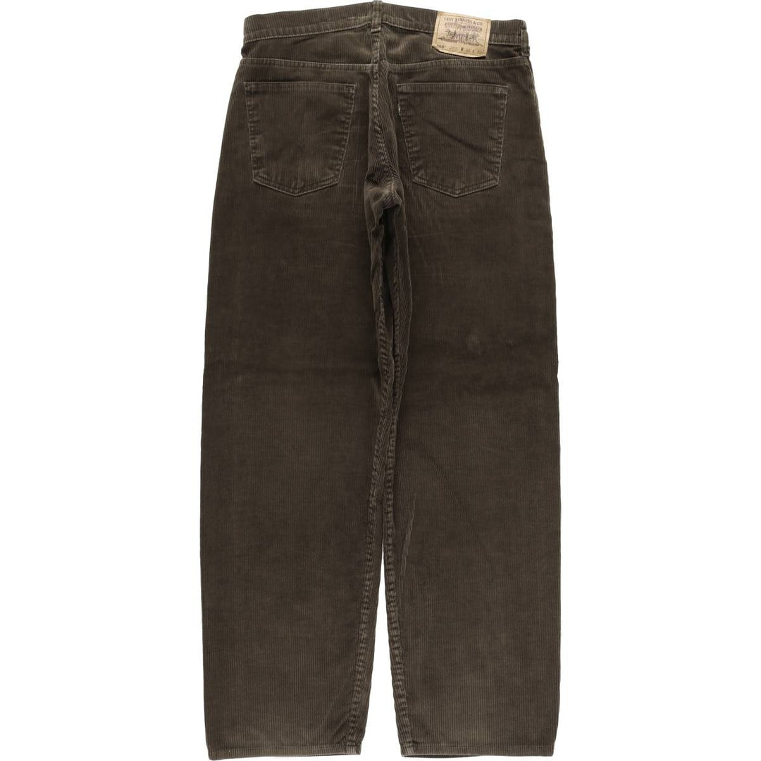 90'S Vintage Levi's 565 Loose Fit Wide Leg Corduroy Pants, Men's Size 34 cotton brown type Vintage Second Hand