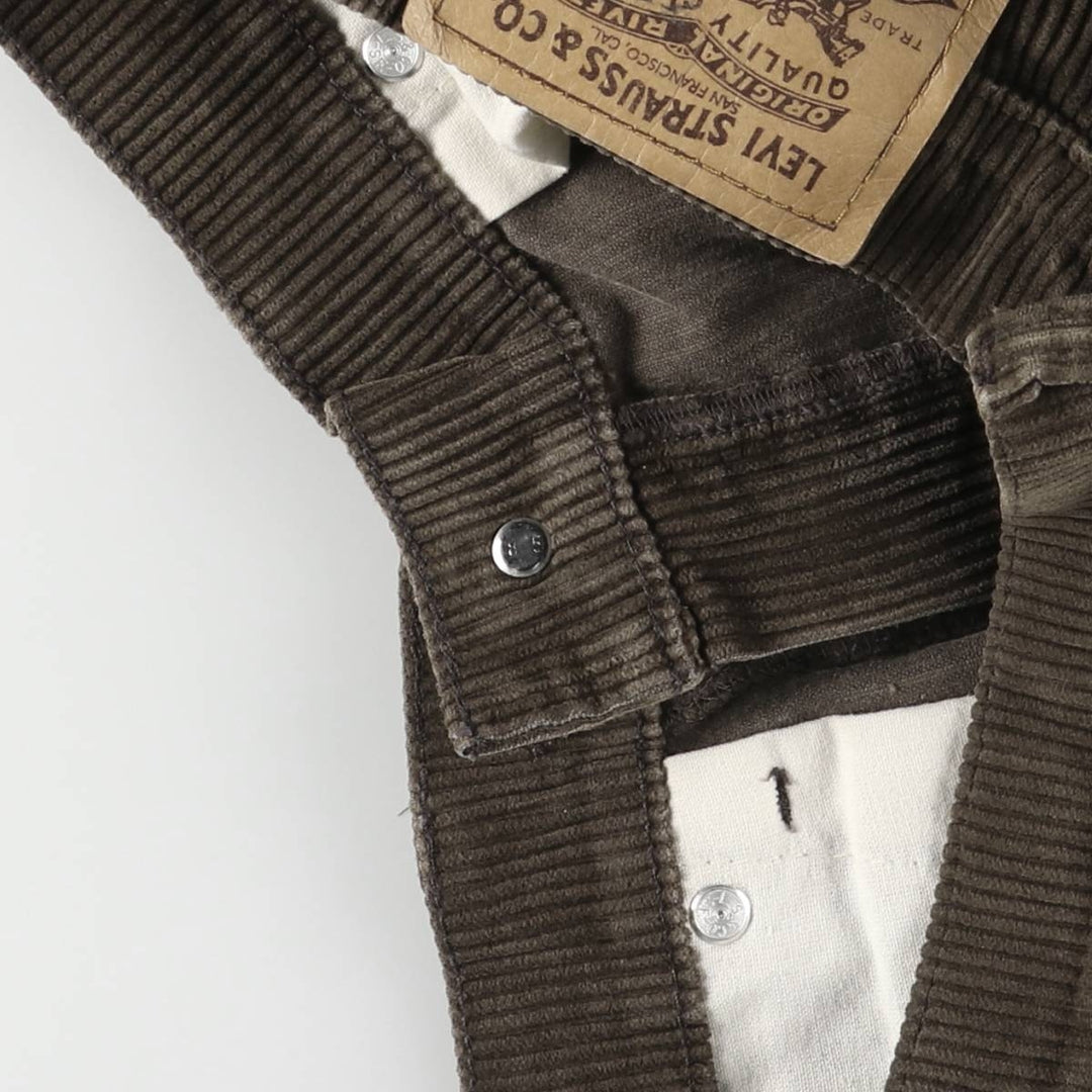 90'S Vintage Levi's 565 Loose Fit Wide Leg Corduroy Pants, Men's Size 34 cotton brown type Vintage Second Hand