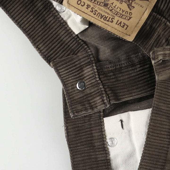 90'S Vintage Levi's 565 Loose Fit Wide Leg Corduroy Pants, Men's Size 34 cotton brown type Vintage Second Hand