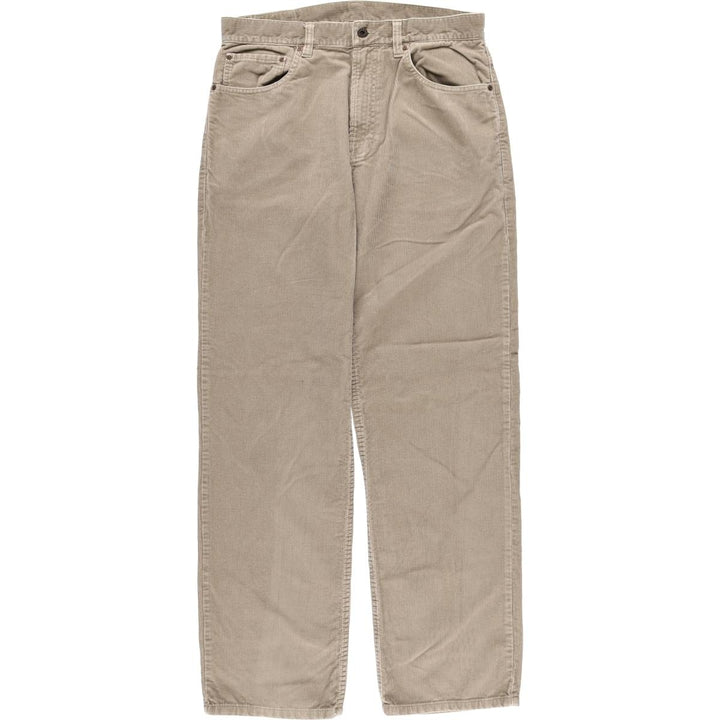 LLBean Men's Corduroy Pants, Size W32 cotton Beige type Vintage Second Hand