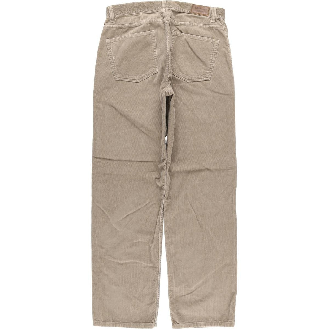 LLBean Men's Corduroy Pants, Size W32 cotton Beige type Vintage Second Hand