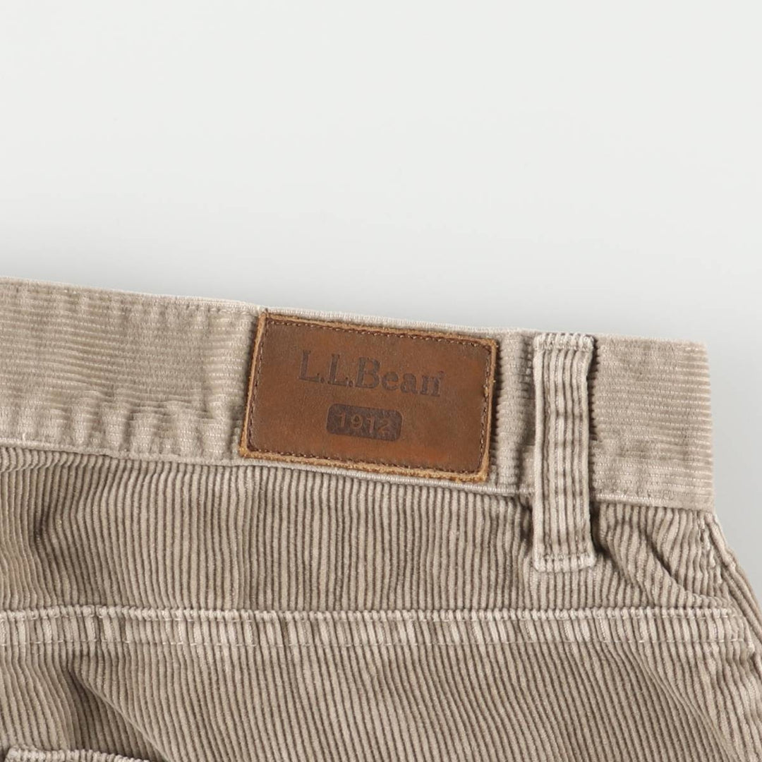 LLBean Men's Corduroy Pants, Size W32 cotton Beige type Vintage Second Hand