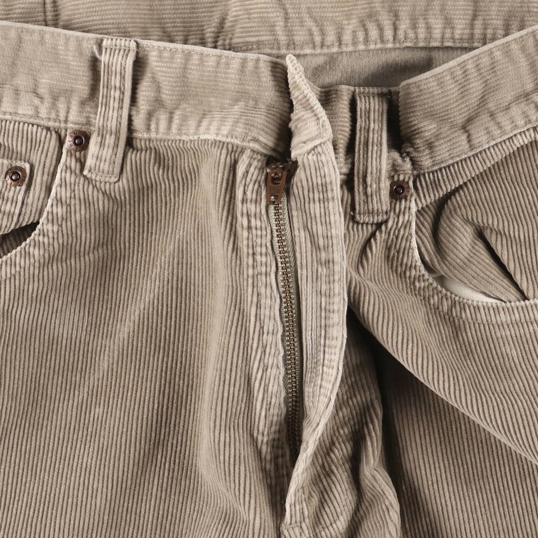 LLBean Men's Corduroy Pants, Size W32 cotton Beige type Vintage Second Hand