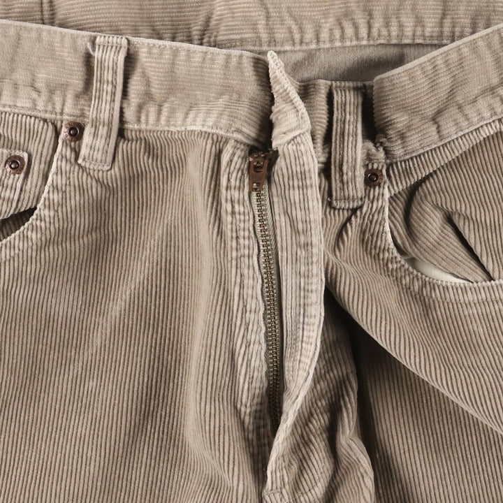 LLBean Men's Corduroy Pants, Size W32 cotton Beige type Vintage Second Hand