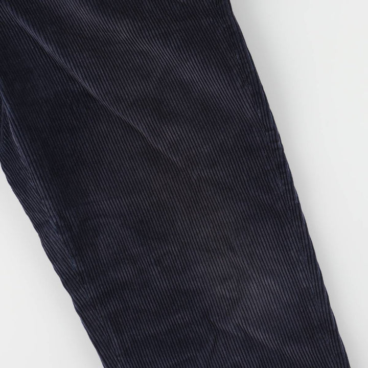 90s-00'S LLBean Classic Fit Wide Ribbed Corduroy Pants, Men's, Vintage, Size 37 cotton navy blue type Vintage Second Hand