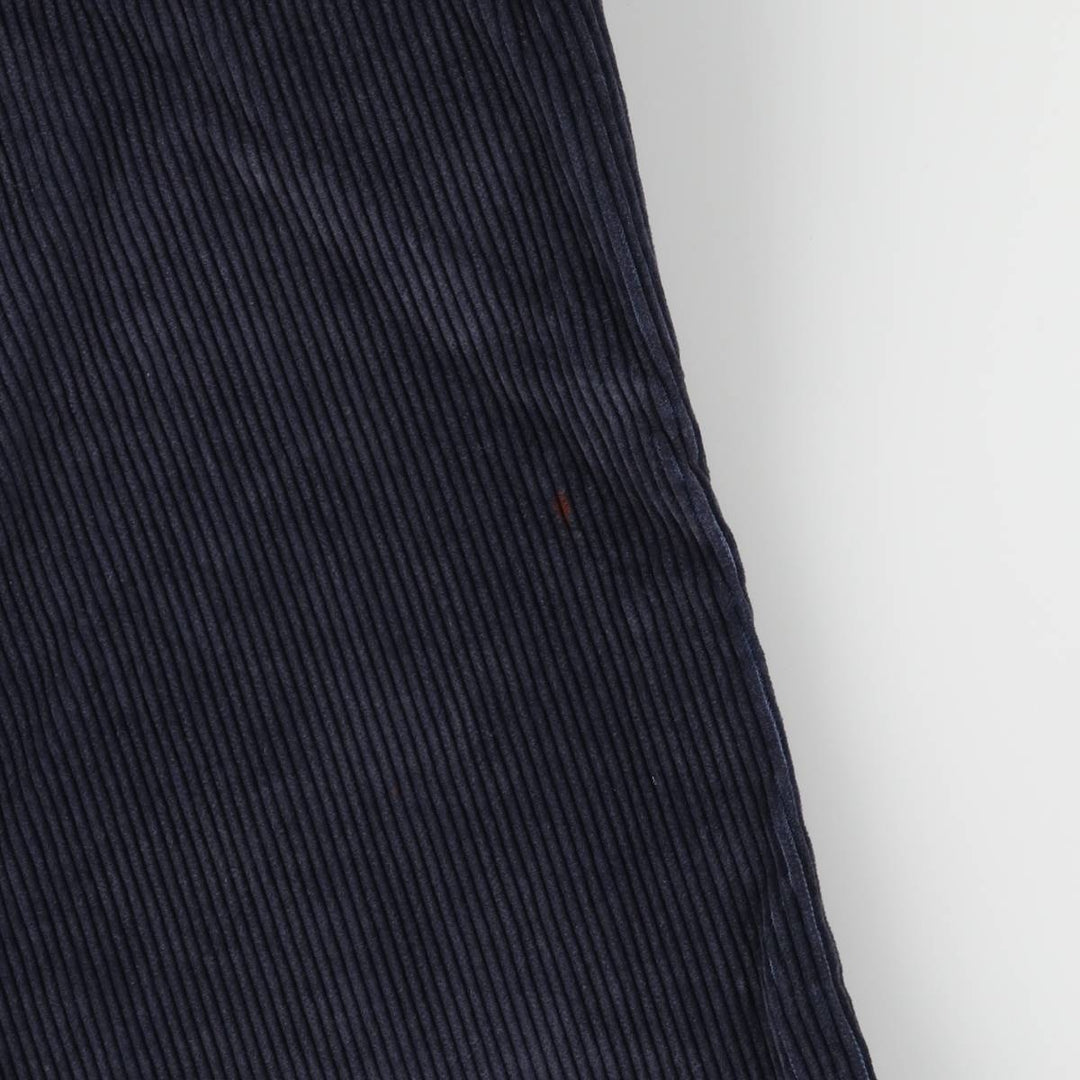 90s-00'S LLBean Classic Fit Wide Ribbed Corduroy Pants, Men's, Vintage, Size 37 cotton navy blue type Vintage Second Hand