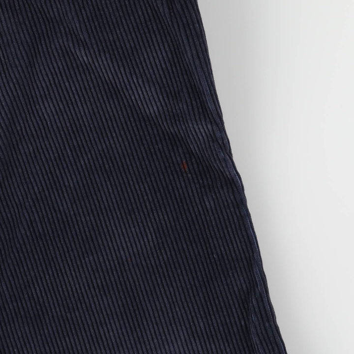 90s-00'S LLBean Classic Fit Wide Ribbed Corduroy Pants, Men's, Vintage, Size 37 cotton navy blue type Vintage Second Hand