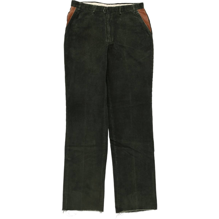 Orvis cut-off corduroy pants, made in the USA, men's size W33 cotton Green type dark green Vintage Second Hand
