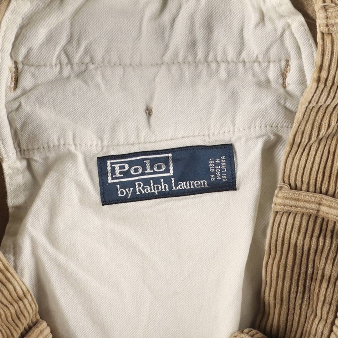 Ralph Lauren POLO by Ralph Lauren wide-ribbed corduroy pants, men's size W33 cotton brown type Vintage Second Hand