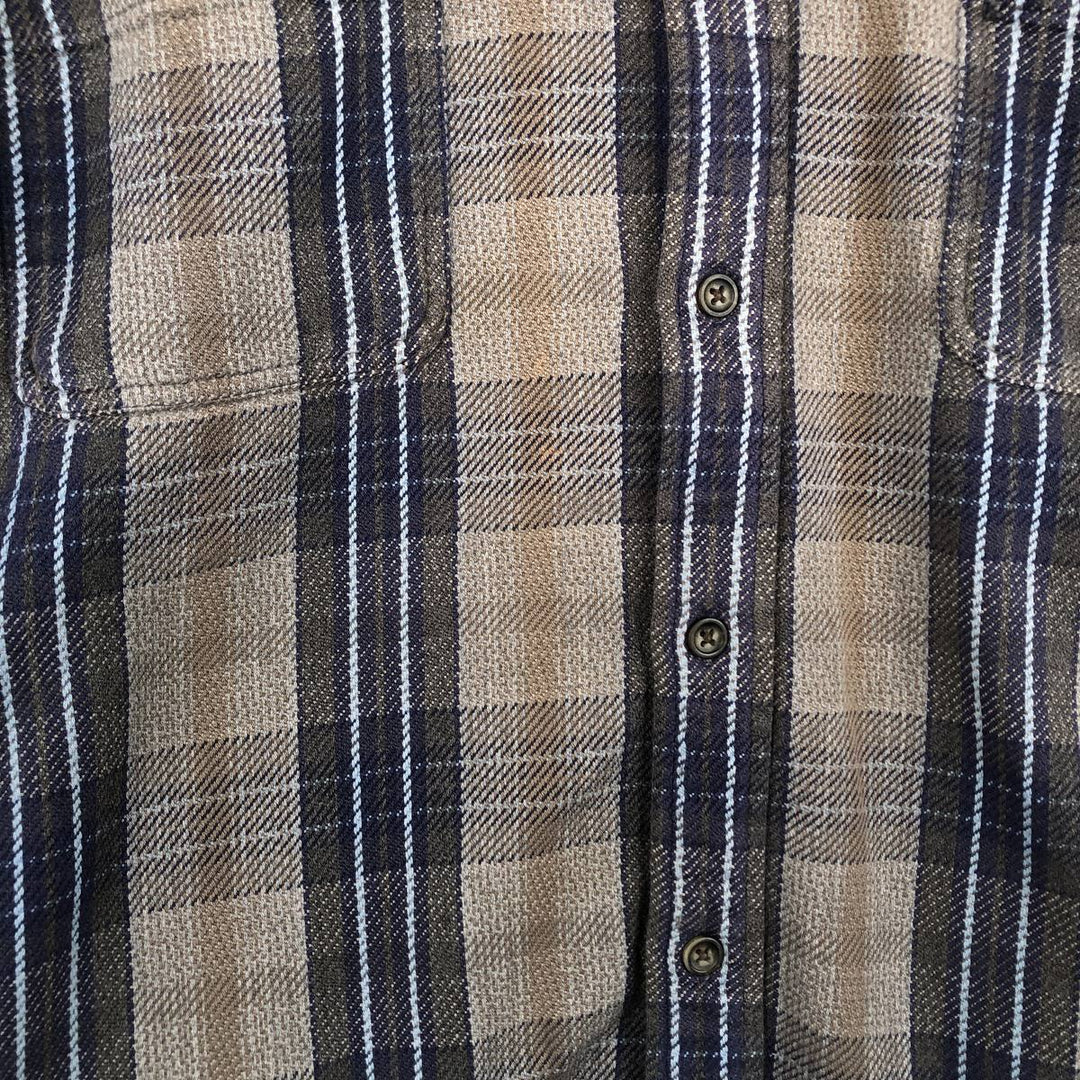 90'S Vintage St. John's Bay Long Sleeve Flannel Check Shirt, Men's XL cotton Charcoal Vintage Second Hand