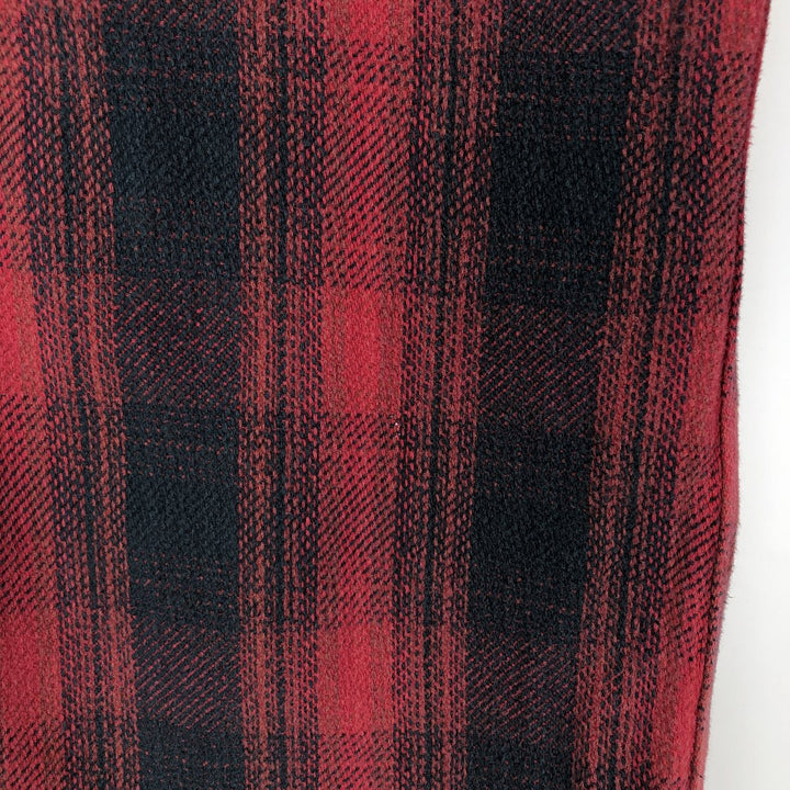FIELD AND STREAM Long Sleeve Heavy Flannel Check Shirt, Men's Size L unclear red type Vintage Second Hand