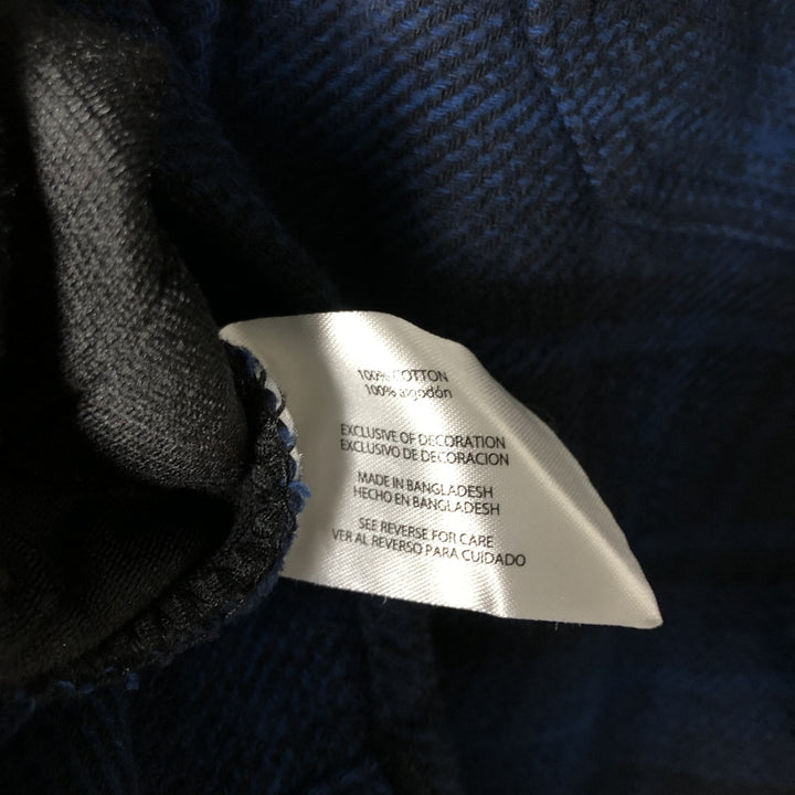 ORVIS Ombre Check Long Sleeve Heavy Flannel Check Shirt, Men's M cotton blue type Vintage Second Hand